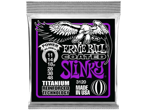 [90339576 1353582] Ernie Ball Gitarrensaiten 3120 Slinky Coated Titanium – Power 11-48