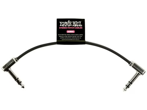 [90339631 1432672] Ernie Ball Patch-Kabel 6408 Flat Ribbon – 0.15 m, Schwarz