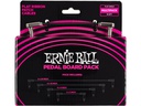 Ernie Ball Patch-Kabel 6224 Flat Ribbon Multi-Pack – 10 Stück, Schwarz