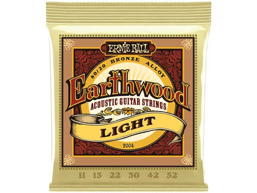 [90339649 890629] Ernie Ball Gitarrensaiten 2004 Earthwood Bronze – Light 11-52