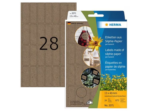 [90339661 1677964] HERMA Vielzweck-Etiketten Silphie 13 x 40 mm, 24 Blatt