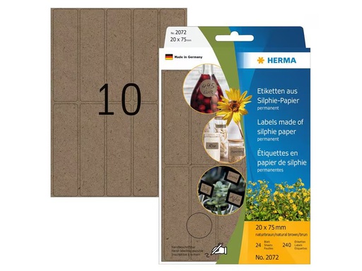 [90339721 1677965] HERMA Vielzweck-Etiketten Silphie 20 x 75 mm, 24 Blatt