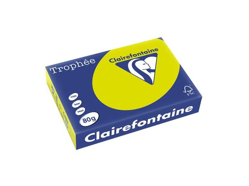 [90339748 1692307] Clairefontaine Trophée A4, Neongrün, 80 g/m²,500 Blatt