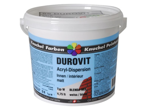[90339763 1674412] Knuchel Innendispersion Durovit-Mix 5 l Weiss