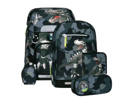 [90339810 1174044] Beckmann Schulthek-Set Classic Set Camo Rex 6-teilig