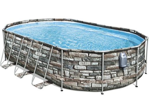 [90339823 1655922] Bestway Pool Power Steel Comfort Jet Series Set 610 x 366 x 122 cm