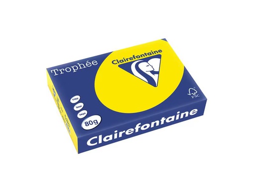 [90339877 1692306] Clairefontaine Trophée A4, Neongelb, 80 g/m²,500