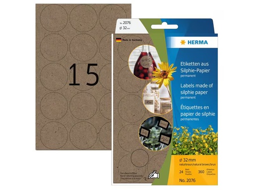[90339905 1677969] HERMA Vielzweck-Etiketten Silphie 32 x 32 mm, 24 Blatt