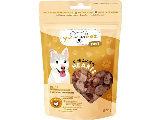 [90340075 1652967] Yummeez Leckerli pure Hühnerherzen, 35 g