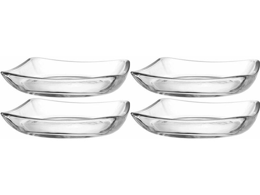 [90340084 1681555] Leonardo Schüssel Piazza 4 Stück, Transparent