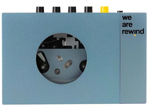[90340120 1696138] CE Portabler Kassettenspieler we are rewind Blau