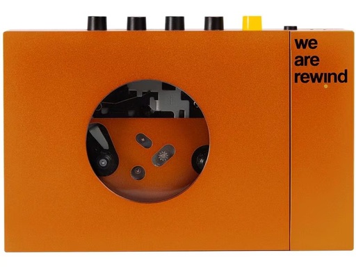 [90340125 1696139] CE Portabler Kassettenspieler we are rewind Orange