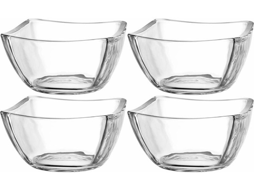 [90340143 1681554] Leonardo Schüssel Piazza 4 Stück, Transparent
