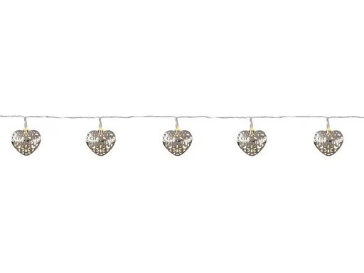 [90340156 1661628] Markslöjd Lichterkette MILLA Herz 10 LEDs Chrom