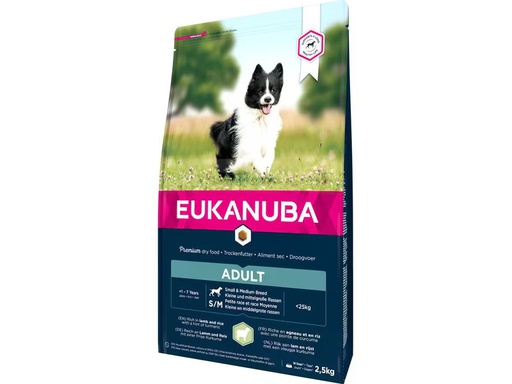[90340220 1651825] Eukanuba Trockenfutter Adult Lamm &amp; Reis S/M, 2.5 kg