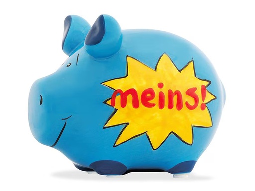 [90340258 1680346] G. Wurm Spardose meins! 12.5 x 9 x 9 cm