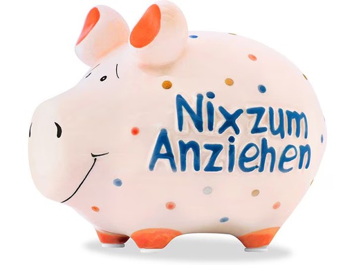 [90340270 1680328] G. Wurm Spardose Nix zum Anziehen 12.5 x 9 x 9 cm