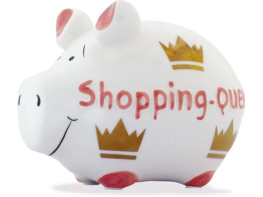 [90340277 1680327] G. Wurm Spardose Shopping Queen 12.5 x 9 x 9 cm