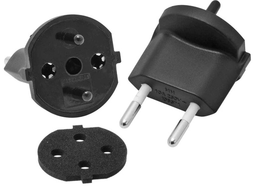 [90054169 918992] Max Hauri Fixadapter SchuKo Konturenstecker – T11 IP44 mit Moosgummi