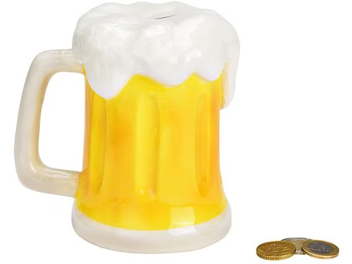 [90340379 1680324] G. Wurm Spardose Bier 14 x 14 x 11 cm