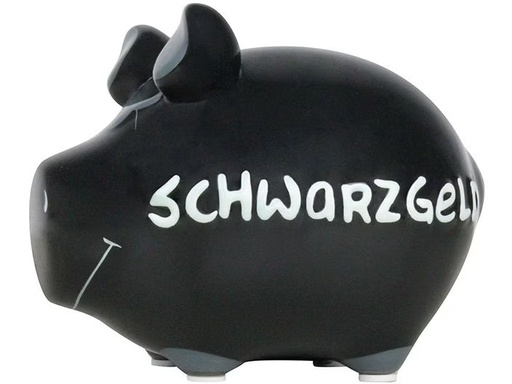[90340396 1680348] G. Wurm Spardose Schwarzgeld 12.5 x 9 x 9 cm