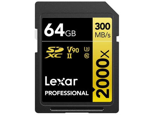 [90340403 1634274] Lexar SDXC-Karte Professional 2000x GOLD Series 64 GB