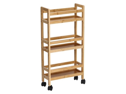 [90340410 1681481] Zeller Present Bartrolley mit 3 Ablagen 36 x 15 x 74 cm, Nature