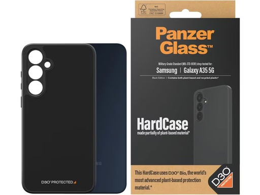 [90340439 1678754] Panzerglass Back Cover HardCase D3O Galaxy A35 5G Black