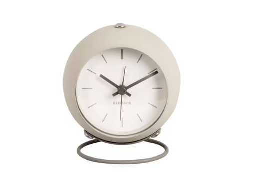 [90340542 1683849] KARLSSON Klassischer Wecker Globe Beige