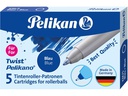 Pelikan Tintenpatrone Twist eco Blau, 5 Stück