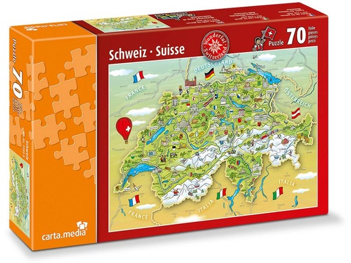 [90340575 1668290] Carta.Media Puzzle Illustrierte Schweizerkarte