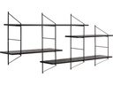 AC Design Wandregal Belfast 191 x 25,5 x 79 cm, Schwarz