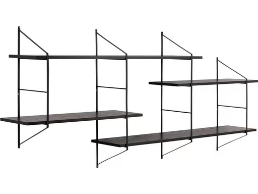 [90340581 1654953] AC Design Wandregal Belfast 191 x 25,5 x 79 cm, Schwarz