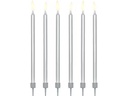 Partydeco Kerze 12.5 cm, 12-teiig, Silber