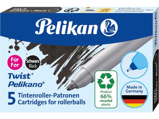 [90340630 1689987] Pelikan Tintenpatrone Twist eco Blau, 5 Stück
