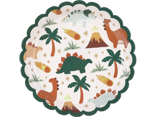 [90340634 1665222] Partydeco Einwegteller Dinosaurier 6 Stück