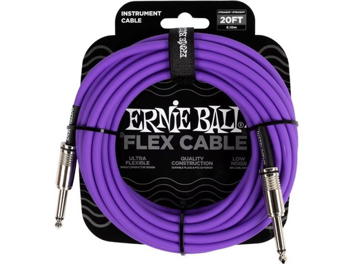 [90340736 1695701] Ernie Ball Instrumentenkabel Flex 6420 – 6.09 m, Purpur