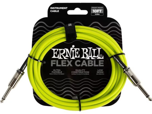[90340888 1695695] Ernie Ball Instrumentenkabel Flex 6414 – 3.05 m, Grün