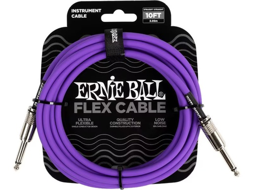 [90340918 1695696] Ernie Ball Instrumentenkabel Flex 6415 – 3.05 m, Purpur