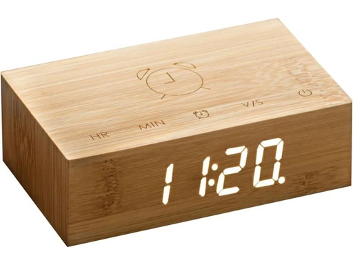 [90340929 1690655] Gingko Digitalwecker Flip Click Clock Braun