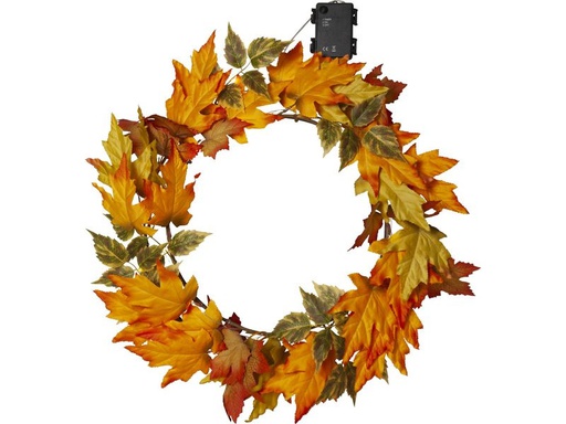 [90340940 1692976] Star Trading Lichterkette Herbstkranz, 30 LEDs,  Ø 45 cm,