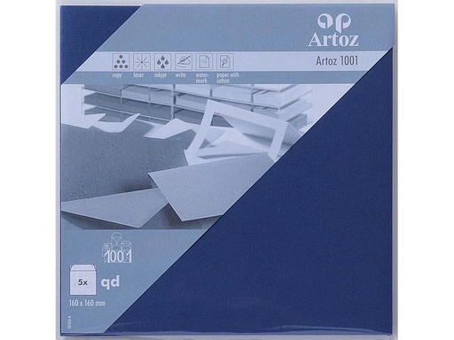 [90054235 1212401] Artoz Couvert 1001, 16 x 16 cm, 5 Stück, Classic Blue