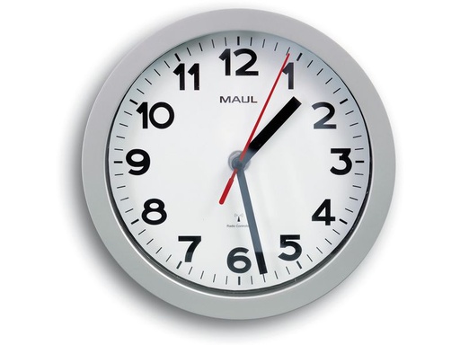 [90341049 1691573] Maul Wanduhr MAULstep Ø 30 cm, Silber