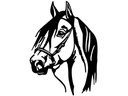 Wallxpert Wanddekoration Horse 40 x 55 cm, Metall