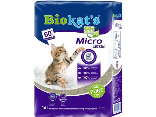 [90341251 1683953] Biokat's Katzenstreu Micro Classic, 14 l
