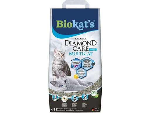 [90341277 1683952] Biokat's Katzenstreu Diamond Care Multicat Fresh, 8 l