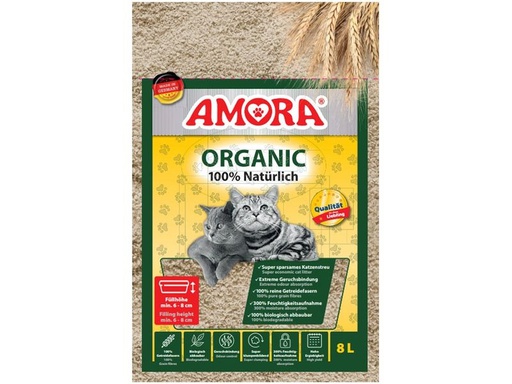 [90341310 1683960] AMORA Katzenstreu Organic, 8 l