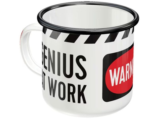 [90341374 1685857] Nostalgic Art Universaltasse Genius At Work 360 ml, 1 Stück, Schwarz/Weiss