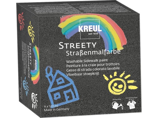 [90341472 1695197] Kreul Strassenmalkreide flüssig Streety 4 Farben à 120 ml