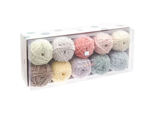 [90341498 1687345] Rico Design Wolle Ricorumi Nilli Nilli Pastell, 10er Set